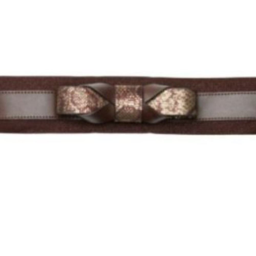 LOFT Golden Brown Bow Tie Belt